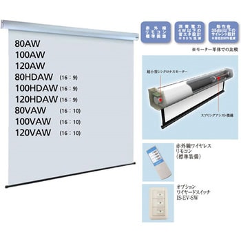 IS-EVAW モータードライブ式天吊りスクリーン