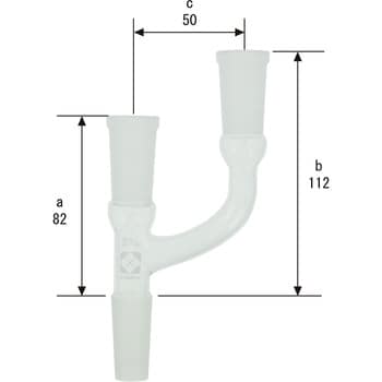 共通摺合連結管 二又 SIBATA(柴田科学) 共通擦合せ連結管 【通販