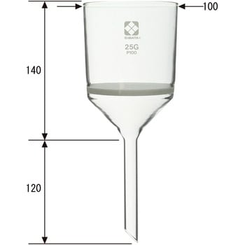 柴田科学】ガラスろ過器 25G ブフナロート形 25GP16 013110-2516-