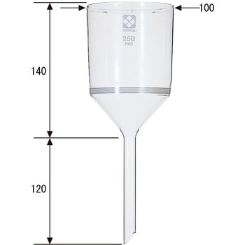 ガラスろ過器 25G ブフナロート形 SIBATA(柴田科学)