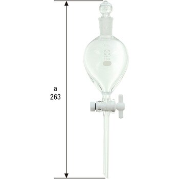SPC分液スキーブ型ロート PTFEコック付 300mL 柴田科学 aso 1