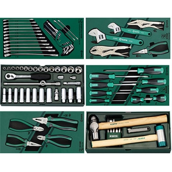 ツールワゴン付き工具セット (トレー入り) エスコ