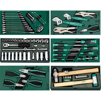 ツールワゴン付き工具セット (トレー入り) - エスコ