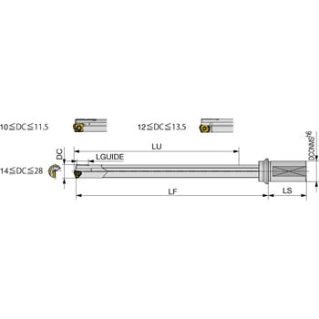 深穴加工用ドリル MCTR L/D=25 タンガロイ