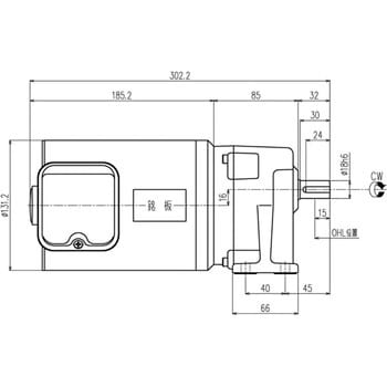 シグマー 平行軸三相0.2Kwクラッチブレーキ付脚取付形減速機 減速比1