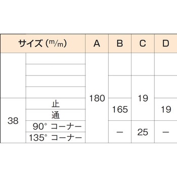K 足掛L型ブラケット 38 MIZUKAMI(水上)