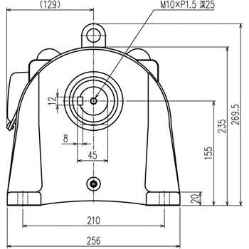 シグマー 平行軸三相0.2Kwクラッチブレーキ付フランジ取付形減速機