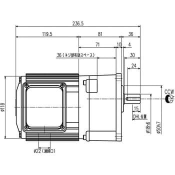 シグマー 平行軸三相１．５Ｋｗブレーキ付フランジ取付形減速機 減速比