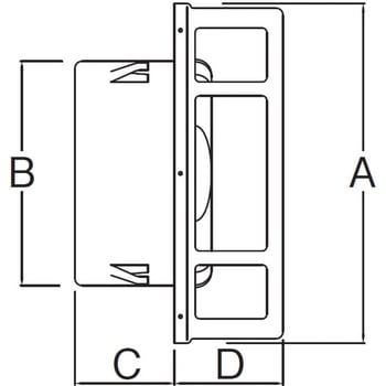ワールド ステンフラット型フード付ガラリ ワールド