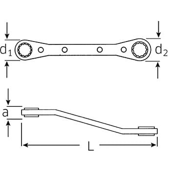 26A-1/2X9/16 ラチェットメガネレンチ 1丁 STAHLWILLE(スタビレー