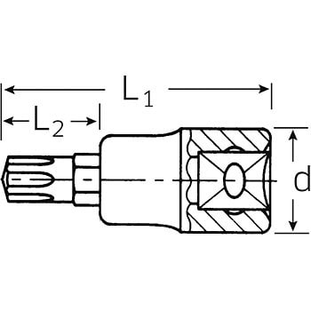 54CV-M13 1/2″SQスプラインビットソケット 1個 STAHLWILLE(スタビレー