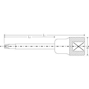 1/2″SQヘクスローブビットソケット(ロング) STAHLWILLE(スタビレー)