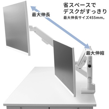 PS1D Wave Pastel Blue モニターアーム デュアル Pixio
