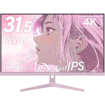 PX32U Wave Pastel Pink ゲーミングモニター 32インチ 144Hz 4K Fast IPSパネル 1ms(GTG) Pixio