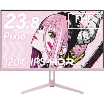 PX246 Wave Pastel Pink ゲーミングモニター 23.8インチ FHD 120Hz IPSパネル 4ms(GTG) Pixio