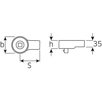 スタビレー 731/80-46 トルクレンチ差替ヘッド(スパナ)(58218046