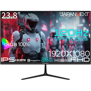 ゲーミング液晶ディスプレイ 23.8型/1920×1080/HDMI×1、DP×1、USB Type-C×1/ブラック/スピーカー有/2年保証 JAPANNEXT