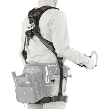 墜落制止用器具(安全帯) フルハーネス型 ハオルハーネスHS フリーサイズ 黒 130kg用 タジマツール(TJMデザイン)