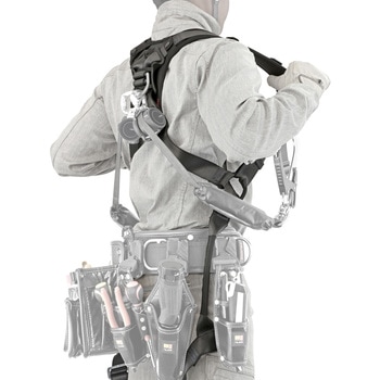 墜落制止用器具(安全帯) フルハーネス型 ハオルハーネスHS フリーサイズ 黒 130kg用 タジマツール(TJMデザイン)