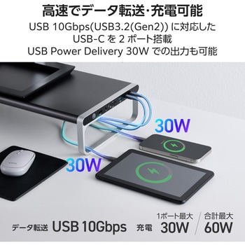 Thunderbolt 4 ドッキングステーション 14-in-1 USB Type-C ハブ PD 96W出力 急速充電 専用AC電源付属 エレコム
