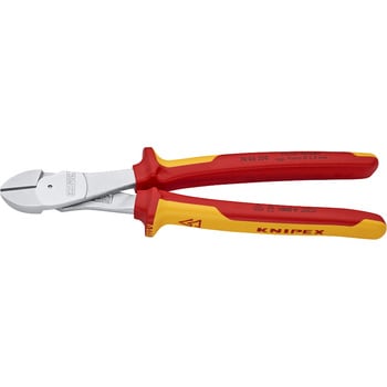 リバーシブルタイプ クニペックス KNIPEX 7406-250 絶縁強力斜ニッパー