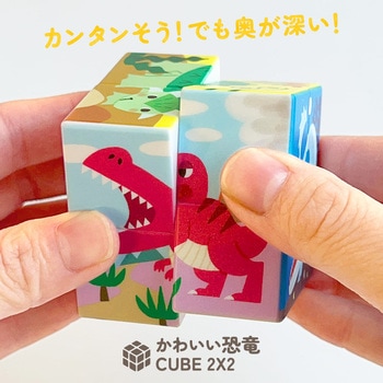 かわいい恐竜 CUBE2×2 シルバーバック