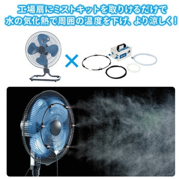 工場扇 ミストキットセット 床置き式 フロア 45cm羽根 ナカトミ