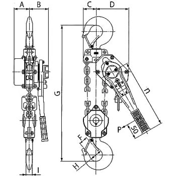RB50630AF NEW レバーホイストRB5Aシリーズ(過負荷防止装置付) 1