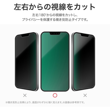 iPhone 16e/iPhone 14/iPhone 13 保護フィルム 覗き見防止 左右180° MSソリューションズ