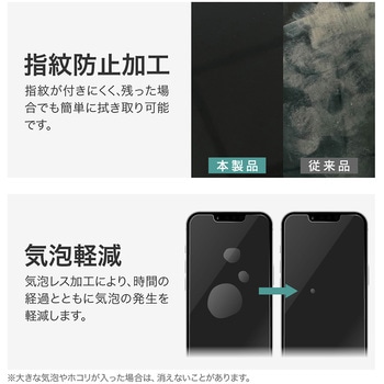 iPhone 16e/iPhone 14/iPhone 13 ガラスフィルム 光沢 指紋防止 MSソリューションズ