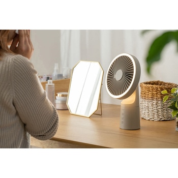 充電式LEDマルチポータブルファン スリーアップ