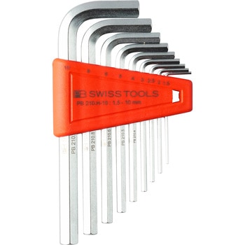ホルダー付六角棒レンチセット(パックナシ) PB SWISS TOOLS