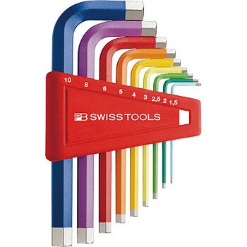 210h 10rb Hex Allen Key Wrench Set Rainbow With Holder No Package Pb Swiss Tools Set Contents 1 5 2 2 5 3 4 5 6 8 10mm Mass G 265 Shape L Type Size Standard Milli Monotaro Vietnam