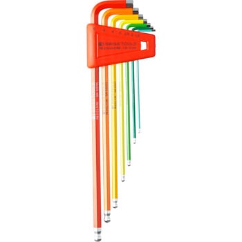 ボール付ロング六角レインボーレンチセット(パックナシ) - PB SWISS TOOLS