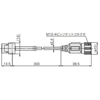 M12-4pinソケットコネクタ SMC