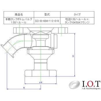 手動タンクボトムバルブ アイ・オー・テクノロジーズ