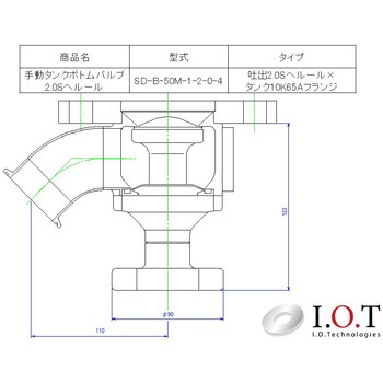 手動タンクボトムバルブ アイ・オー・テクノロジーズ