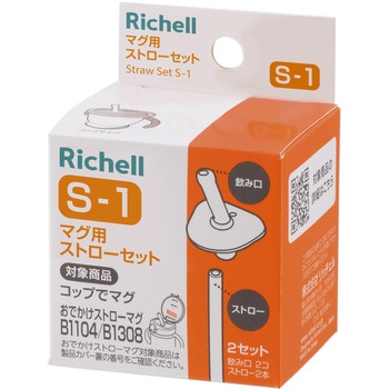 マグ用ストローセット S-1 Richell(リッチェル)