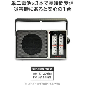 ポータブルホームラジオ LEDライト内蔵 aiwa(アイワ)