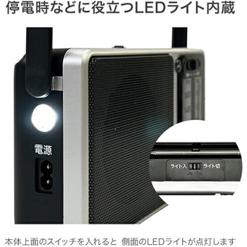 ポータブルホームラジオ LEDライト内蔵 aiwa(アイワ)