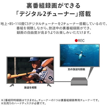 アクオス(AQUOS) 43V型 ハイビジョン液晶テレビ Google TV 外付けHDD対応 シャープ