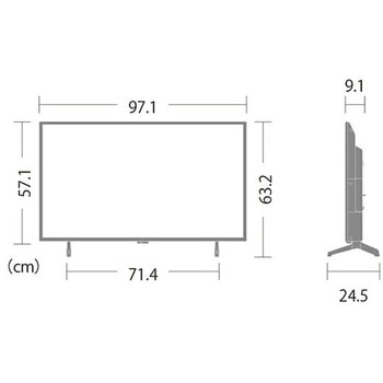 アクオス(AQUOS) 43V型 ハイビジョン液晶テレビ Google TV 外付けHDD対応 シャープ