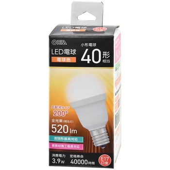 LED電球 E17 広配光 オーム電機