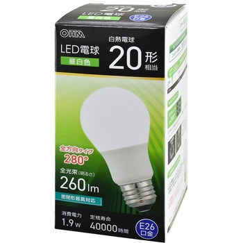 LED電球 E26 全方向280° オーム電機
