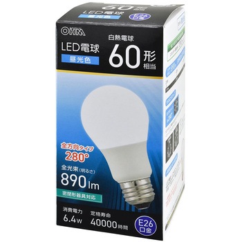 LED電球 E26 全方向280° オーム電機