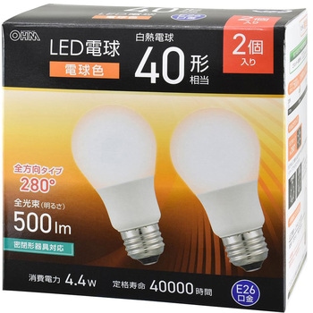LED電球 E26 全方向280° - オーム電機