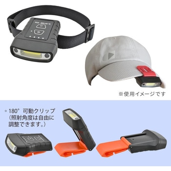 USB充電式LEDキャップライト 100ルーメン 非接触センサー IPX4 5モード オーム電機
