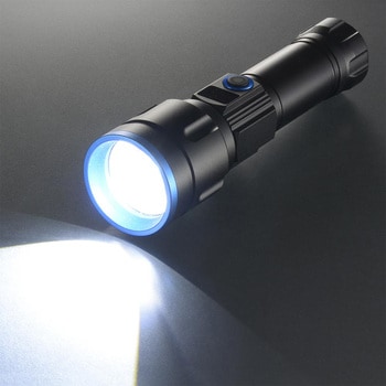 GLED 充電式LEDライト 500lm ズーム機能 リン酸鉄バッテリー 残量表示付き オーム電機