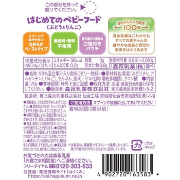 はじめてのベビーフード ぶどうとりんご 森永乳業