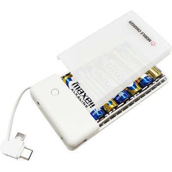 乾電池式充電器 micro&TYPE-Cケーブル付き - エアージェイ